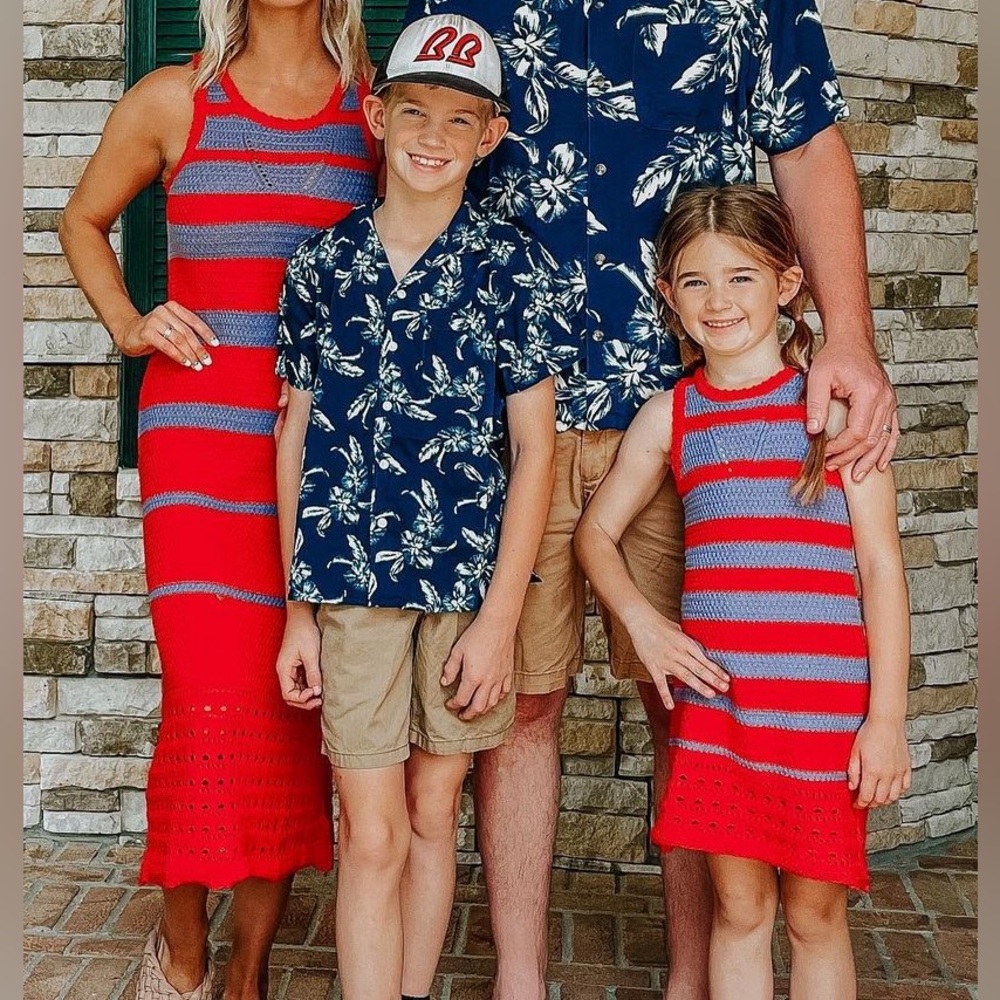 Mommy and me crochet dresses